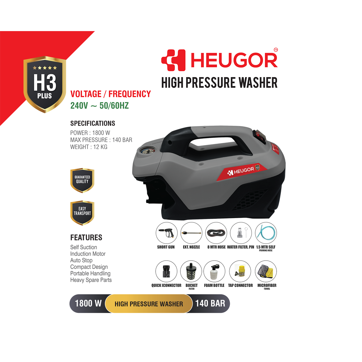 Heugor H3 Plus Pressure Washer